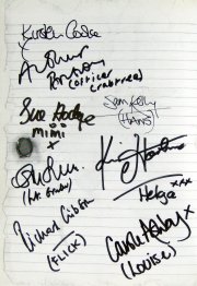 Autograph page from The War Diaries of Rene Artois