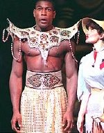 Frank Bruno in the pantomime Aladdin