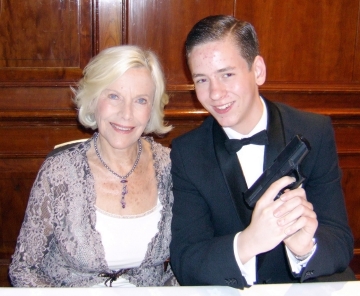 Honor Blackman with Ciaran Brown