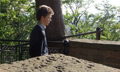 The stepsto the terrace of Nottingham Castle in 2009