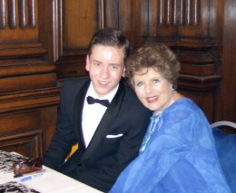 Eunice Gayson with Ciaran Brown