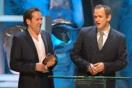 Ben Miller and Alexander Armstrong receive their BAFTA for 'The Armstrong & Miller Show'