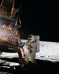 Alan Bean sets foot on the lunar surface on 19th November 1969