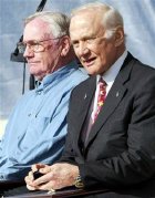 Neil Armstrong & Buzz Aldrin in 2005