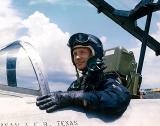 Buzz Aldrin in US jet fighter