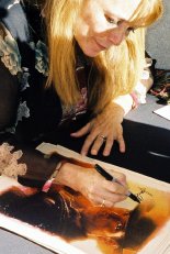 Karen Allen signing Indiana Jones picture