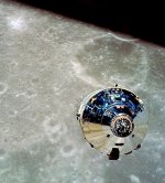 Apollo 10 Command Module 'Charlie Brown' as seen from the Lunar Module 'Snoopy'