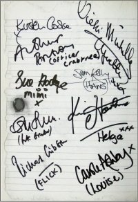 'The War Diaries of Rene Artois' signed by the cast of 'Allo 'Allo including Vicki Michelle 