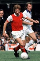 Alan Ball playing for Arsenal