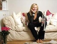 Alison Balsom relaxes at home