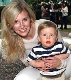 Alison Balsom with her son Charlie