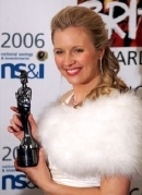 Alison Balsom with her Classical BRIT award in 2006