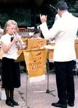 Alison Balsom playing a solo with the Royston Town Band