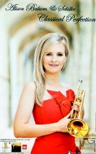 Alison Balsom on a poster endorsing Schilke trumpets