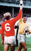 Gordon Banks & Bobby Moore with the Jules Rimet trophy