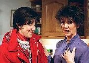 Julie Hesmondhalgh as Hayley and Amanda Barrie as Alma in 'Coronation Street'