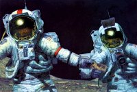 'Gene Cernan & Harrison Schmitt' by Alan Bean