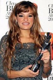 Nicola Benedetti in 2012, with her Classical BRIT Award for 'Best Female Artist'