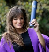 Nicola Benedetti with her honorary Doctor of Letters degree from Heriot-Watt University