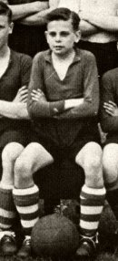 Dickie Bird captain of Raley School football team in 1948