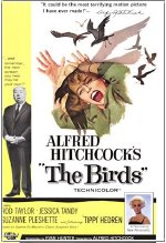 Film poster for Alfred Hitchcock's 'The Birds'