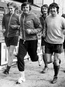 Dickie Bird trains with the Barnsley footballers in 1960