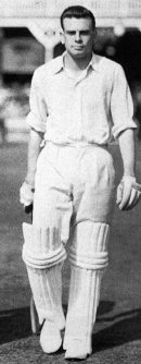 Dickie Bird walking out to bat for Yorkshire