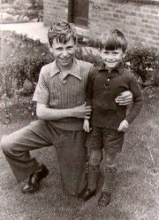 Brian Blessed aged 11 with his younger brother, Alan