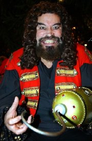 Brian Blessed as Captain Hook in the pantomime 'Peter Pan'