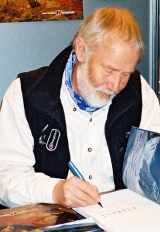 Chris Bonington signing his book 'Everest'