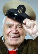 Ernest Borgnine (with his Chief Petty Officer's cap) in October 2004