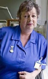 Jo Brand as nurse Kim Wilde in the TV comedy 'Getting On'