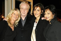 (left to right) Nikki, Michael Caine, Natasha and Shakira