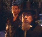 Christopher Eccleston & Simon Callow in 'Doctor Who: The Unquiet Dead'