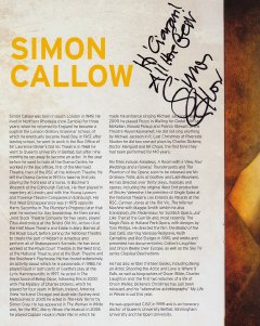 Simon Callow programme autograph