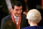 Joe Calzaghe receives his CBE from the Queen in 2008