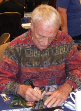 Scott Carpenter signing Ciaran's photograph