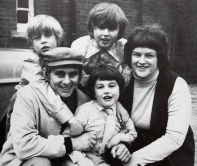 Willie Carson with his first wife Carol, and their three sons