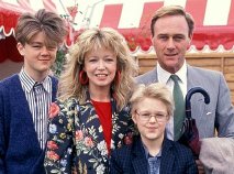 Christopher Cazenove with his ex-wife Angharad Rees and their two sons Linford & Rhys