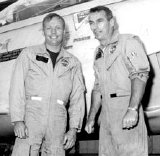 First man on the moon Neil Armstrong and last man on the moon Gene Cernan