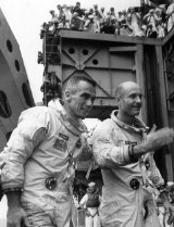 Tom Stafford & Gene Cernan board USS Wasp after Gemini 9 splashdown