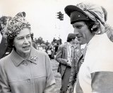 The Queen talks to Bob Champion
