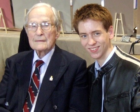 Ciaran Brown with Squadron Leader 'Jimmy' James