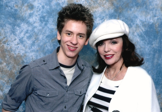 Ciaran Brown with Joan Collins