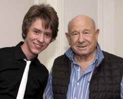 Ciaran Brown with Russian cosmonaut Alexei Leonov