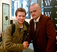 Ciaran Brown with Al Murray at Waterstones, Nottingham in 2007