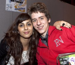 Ciaran Brown with Anjli Mohindra who plays Rani Chandra in 'The Sarah Jane Adventures'