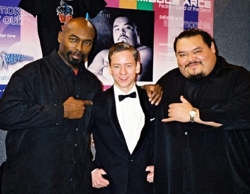 Ciaran Brown with Eugene Clark and Pedro Miguel Arce