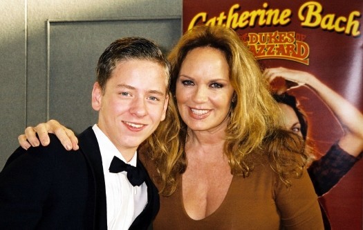 Ciaran Brown with Catherine Bach at Milton Keynes