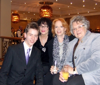 Ciaran Brown, Martine Beswick, Luciana Paluzzi and Mollie Peters at the Autographica reception held at the Birmingham Hilton